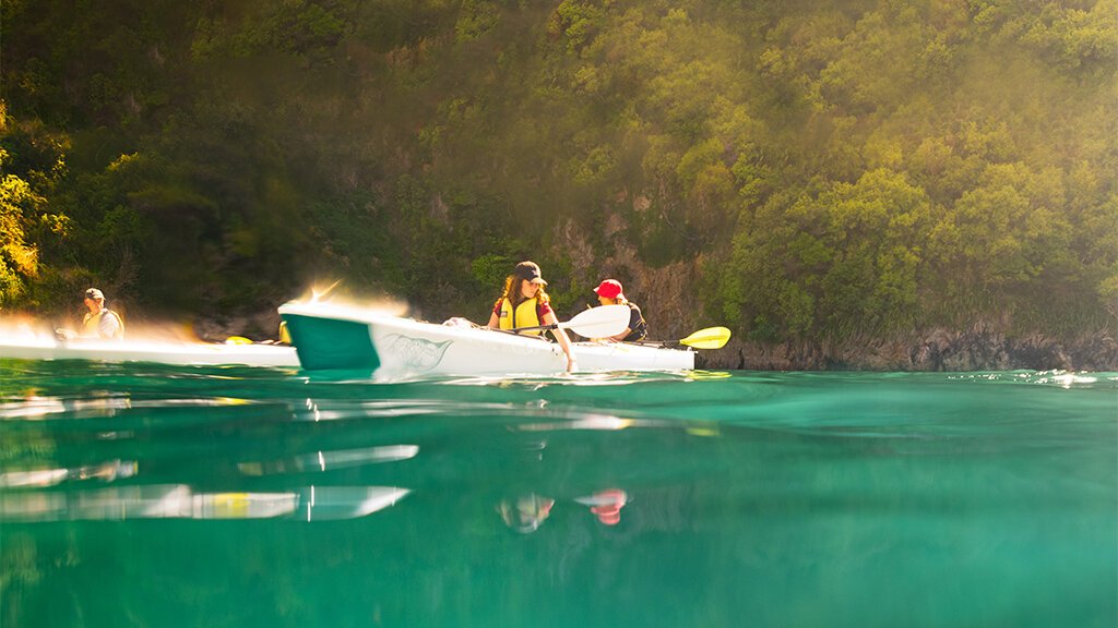 golden bay kayaks woman in kayak waterlevel cropped